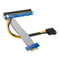 Riser Card PCI-E 1x // 16x con Molex Alimentazione - 19cm