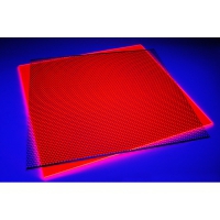 Pannello in Plexiglass Trasparente, rosso fluorescente - 400x400mm