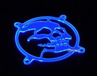 Griglia 120mm UV Skull - ultra blu