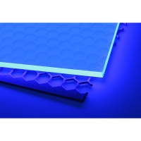 Pannello in Plexiglass Trasparente, blu fluorescente - 400x400mm