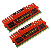 Corsair Vengeance DDR3 PC3-12800, 1.600 Mhz, C9, Rosso - Kit 8Gb