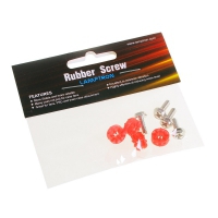 Lamptron HDD Rubber Screws PRO - UV Rosso