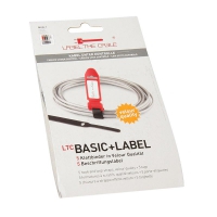 LABEL THE CABLE Kit Base con 5 Fascette in Velcro Nero + Etichette - mix colori