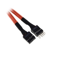 BitFenix prolunga cavo Audio interno 30cm - sleeved orange/black