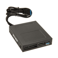 Icy Box IB-865-B Pannello Multi I/O SuperSpeed con Cardreader USB 3.0 - Nero