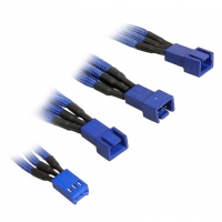 BitFenix Adattatore da 3-Pin a 3x 3-Pin 60cm - sleeved blue/blue