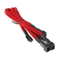 BitFenix Adattatore da 3-Pin a 3x 3-Pin 60cm - sleeved red/black