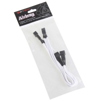 BitFenix Adattatore da 3-Pin a 3x 3-Pin 60cm - sleeved white/black