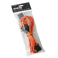 BitFenix Adattatore da Molex a 4x SATA 20 cm - Sleeved Arancione/Nero