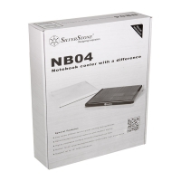 Silverstone NB04S Notebook Cooler - Argento