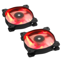 Corsair Air Series AF120 Quiet Edition Dual Pack, 120mm - LED Rosso