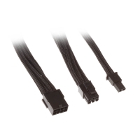 Silverstone Prolunga / Adattatore PCIe 8pin - PCIe 6+2pin, 250mm - Nero