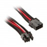Silverstone Prolunga / Adattatore PCIe 8pin - PCIe 6+2pin, 250mm - Rosso/Nero