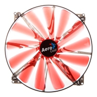 Aerocool Lightning Ventola LED, Rosso - 200 mm