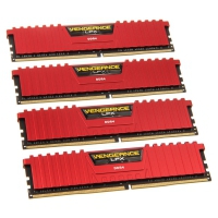 Corsair Vengeance LPX DDR4 PC4-21300, 2.666 MHz, C15, Rosso - Kit 16GB (4x 4GB)
