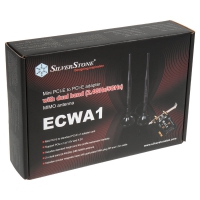 Silverstone ECWA1 Adattatore Mini PCI-E / PCI-E con Antenne WiFi 5 dBi