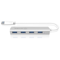Icy Box IB-AC6401 HUB USB 3.0 a 4 Porte - Argento