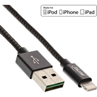 InLine Cavo Lightning USB iPad/iPhone/iPod, Licenziato MFi, Nero - 1m