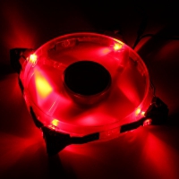 BitFenix Spectre Xtreme 120mm Fan, Frame Nero - LED Rosso