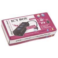 Icy Box IB-AC619 HUB USB 3.0 a 3 Porte - Nero