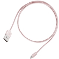 Silverstone SST-CPU03P Cavo USB / Lightning Certificato Apple MFi, Rosa - 1m