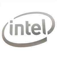 Adesivo Intel Logo, 85x55 mm - Argento