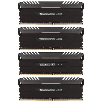 Corsair Vengeance LED DDR4, 3.200 MHz, C16, Nero, LED Bianco - Kit 64GB (4x 16GB)