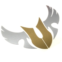 Adesivo Asus TUF Logo, 65x45 mm - Argento