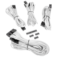 Corsair Premium Sleeved PSU Cable Kit Starter Package, Type 4 (Generation 3) - Bianco