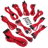 Corsair Premium Sleeved PSU Cable Pro Kit, Type 4 (Generation 3) - Rosso
