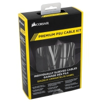 Corsair Premium Sleeved PSU Cable Kit Starter Package, Type 4 (Generation 3) - Bianco/Nero
