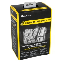 Corsair Premium Sleeved PSU Cable Pro Kit, Type 4 (Generation 3) - Bianco