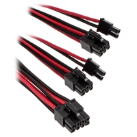 Corsair Professional Individually Sleeved PCIe 6+2 Dual (Gen.3), 2 Pack - Rosso/Nero
