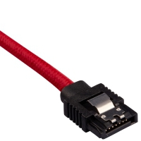 Corsair Premium Sleeved SATA Cable - SATA 6Gbps 30cm, Rosso