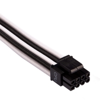 Corsair Premium Sleeved DC Cable Pro Kit, Type 4 (Generation 4) - Bianco/Nero