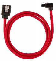 Corsair Premium Sleeved SATA Cable, 90 - SATA 6Gbps 60cm, Rosso