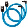 Corsair Premium Sleeved SATA Cable, 90 - SATA 6Gbps 60cm, Blu