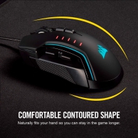 Corsair Gaming GLAIVE RGB PRO Gaming Mouse, 18000 DPI - Alluminio/Nero