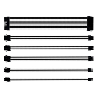 Cooler Master Sleeved Extension Cable Kit - Kit Cavi Sleeving  - Bianco / Nero