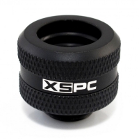 XSPC Connettore per PETG 14/10 mm, Triple Seal, 8 pezzi - Nero