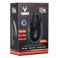 iTek TAURUS G60 Gaming Mouse RGB, 4000 DPI - Nero