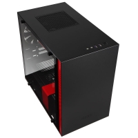 NZXT H200i Mini-ITX Gaming Case - Rosso/Nero con Finestra in Vetro Temperato