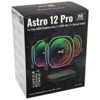 AeroCool Astro 12 Pro Fan Kit - 3x Ventole D-RGB, Hub & Telecomando