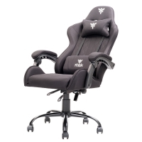 iTek Gaming Chair RHOMBUS FF10 - Tessuto, Doppio Cuscino - Nero/Nero