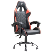 iTek Gaming Chair RHOMBUS PF10 - PVC, Doppio Cuscino - Nero/Rosso