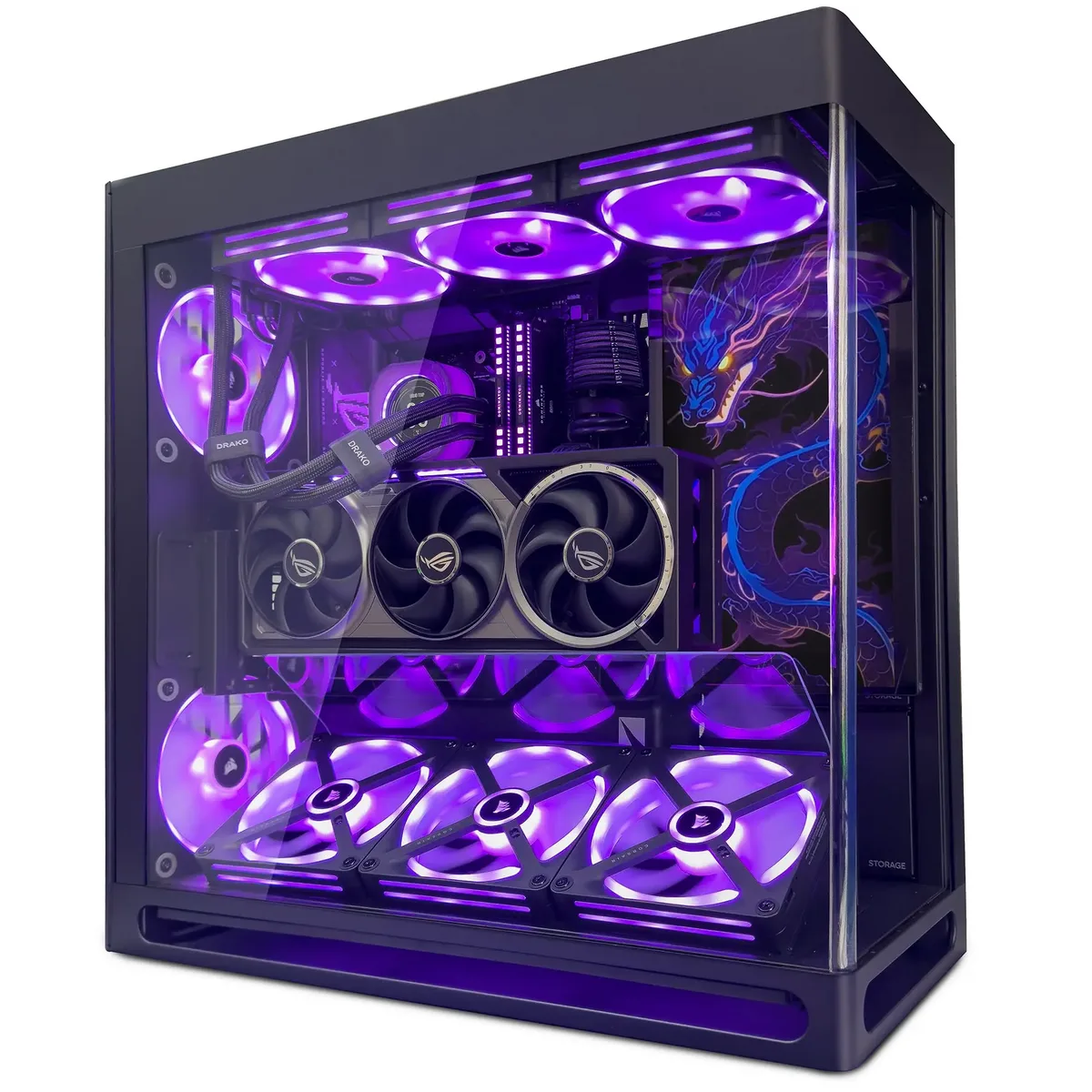 Drako Gaming Rig DRAGON - AMD Ryzen 7 9800X3D, RTX 5080, 32 GB Ram, LCD ...