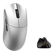 WLMouse Beast G Max - Mouse Gaming Wireless Ultraleggero 41g con Sensore Pixart PAW3950HS 30.000 DPI e 8000 Hz - Argento