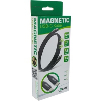 InLine Cavo magnetico USB-C, maschio/maschio USB-C, 100W, nero - 1 m
