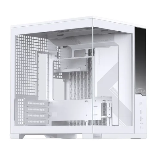 Jonsbo D34 - Case Mini-Tower mATX Vetro Temperato con Display - Bianco