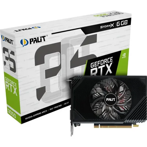 Palit GeForce RTX 3050 StormX 6GB GDDR6 - Scheda Video NVIDIA Ampere, Compatta 162mm, 70W
